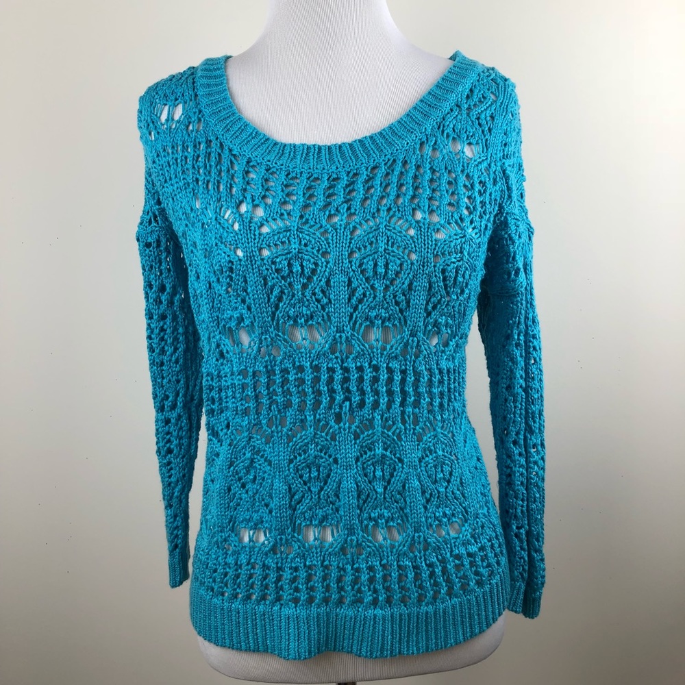 Aeropostale - Blue Crocheted Top - Size XL